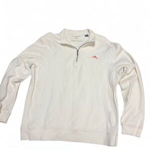 Tommy Bahama Sweatshirt Large Nassau Half Zip Long Sleeve Cotton